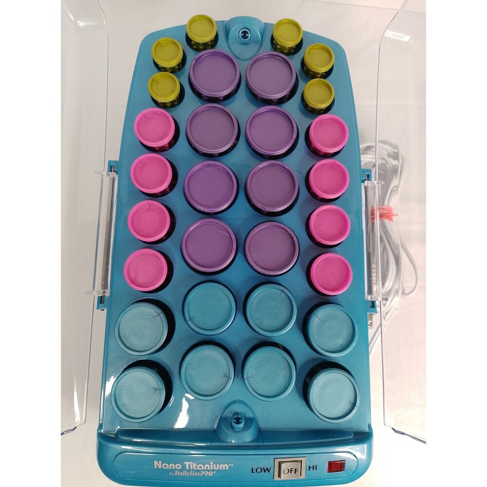 BaByliss PRO Nano Titanium 30 Hot Rollers Hairsetter BABNTHS40 COMPLETE No Clips - Picture 2 of 7
